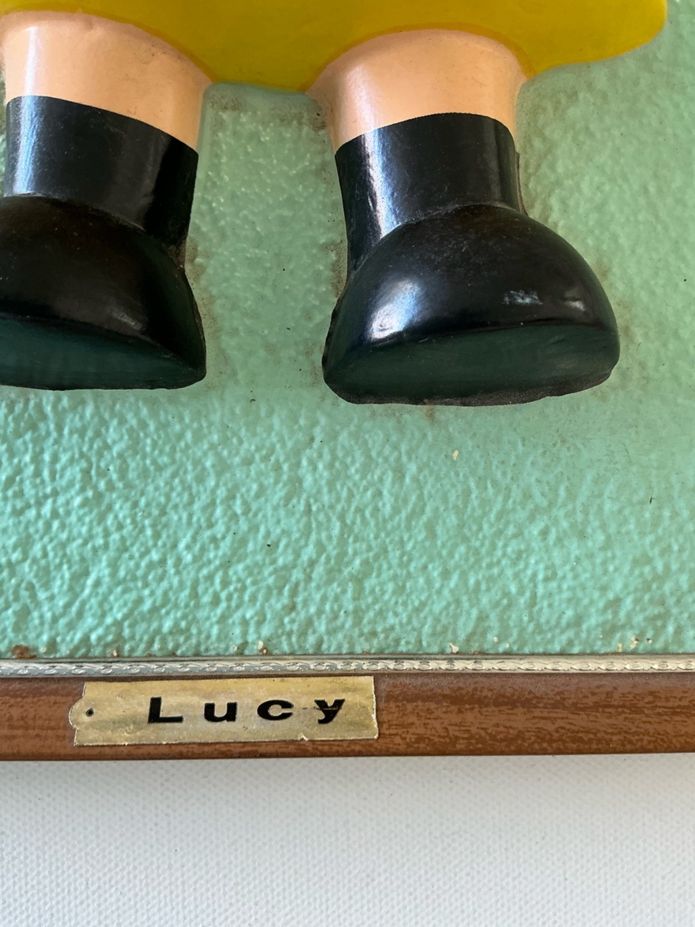 Vintage 1965 Peanuts Lucy & Linus 3D Wall Plaques Set Mid Century Decor - Picture 7 of 15